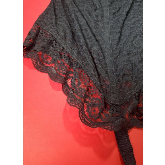Goddess Corset Bustier – Black Lace with trim + Optional Garters NWT - Picture 3 of 8